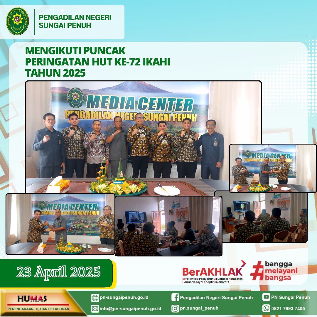 Perayaan Ulang Tahun ke-72 Ikatan Hakim Indonesia